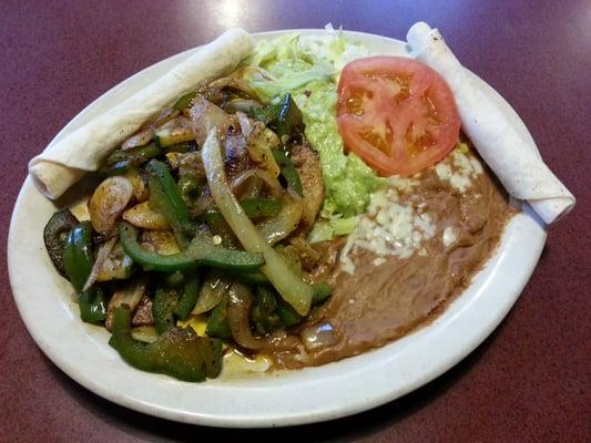 $6.50 - Jimador Pork Chop Platter - 4 Stars - Good price for 1/4" pork chop and grilled veggies, very nice flavor!