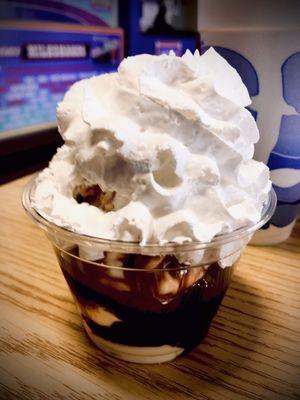 Small ice cream sundae; hold the peanuts, Oreo cookie and cheery