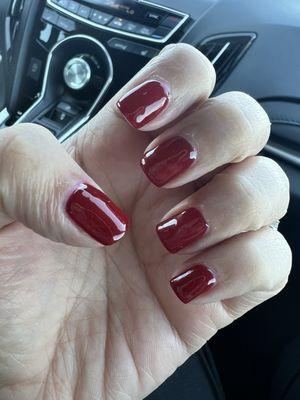 Gel mani in Cherry Berry