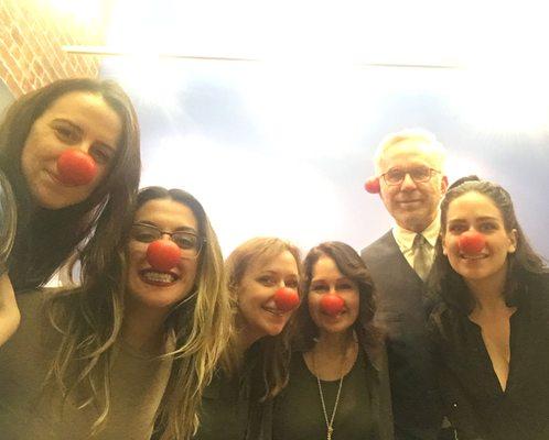 The staff of TPS on National Red Nose Day!