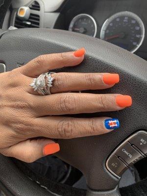 Representing Astros love how they do nails there they are very genital with my nails and they do listen to what one wants.