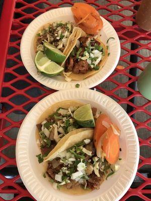 Pastor tacos & tripa tacos