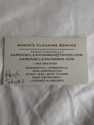 Aaron's Cleaning Service