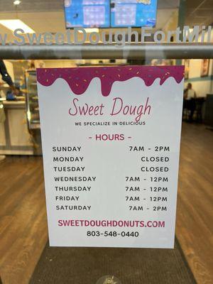 New hours 10/27/24