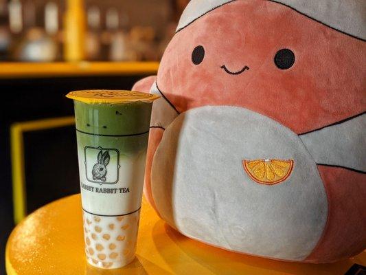 Matcha milk tea :D