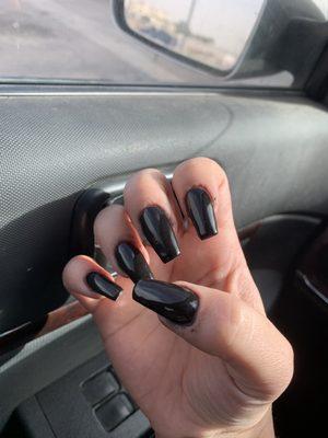 Black all over my cuticles and fingertips