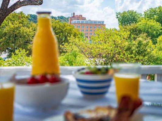 Breakfast on the balcony