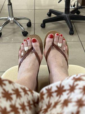 Freshly painted toenails!