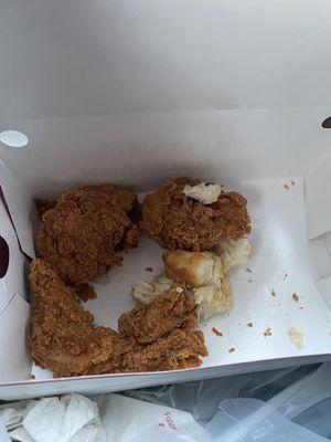 Got the 6 piece chicken tender box. Biscuit was ok