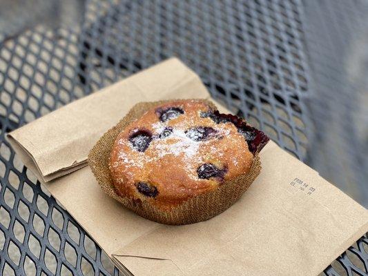 Blueberry corn meal cake