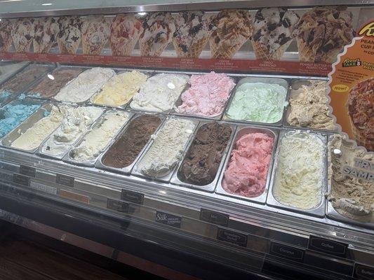 A wide selection of fresh flavored creams