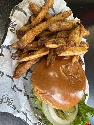 Burger and fries!