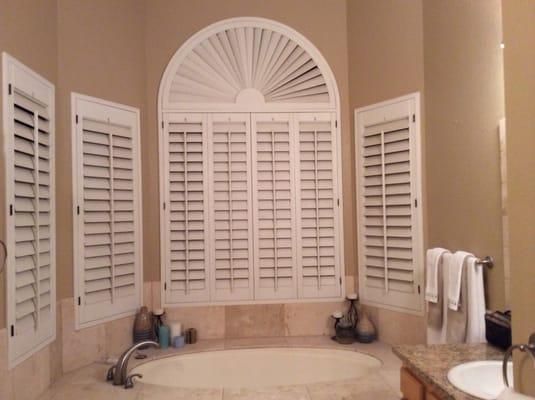 Master bathroom shutters