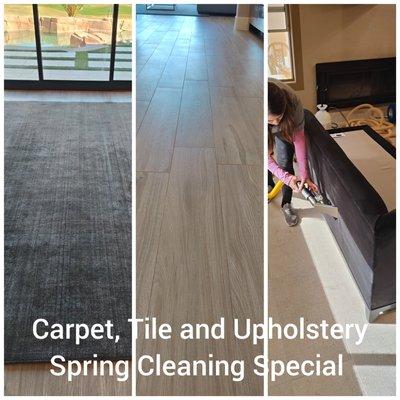 Spring cleaning is here, schedule your carpet, upholstery and tile and grout cleaning today. (702) 780-6565