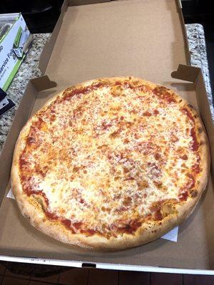 Our regular cheese pizza large