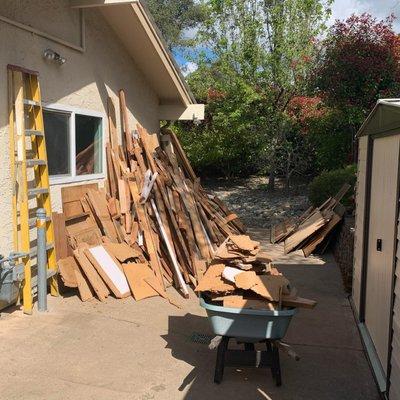 Side Yard Clean-Up before in  Granite Bay, Ca.