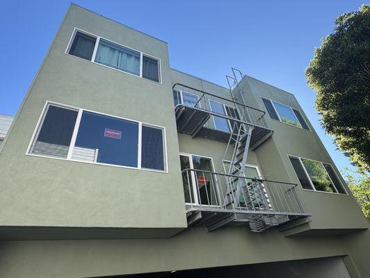 New construction windows with stucco we did in San Francisco