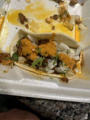 Al pastor on flour