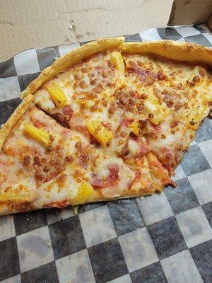 Pepperoni & Pineapple "Deep Dish" Pizza