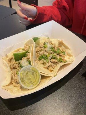 Chicken tacos, just ok