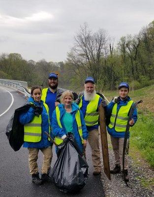 Adopt-A-Highway clean up