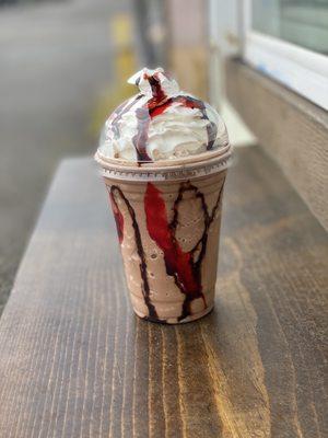 Blended strawberry mocha