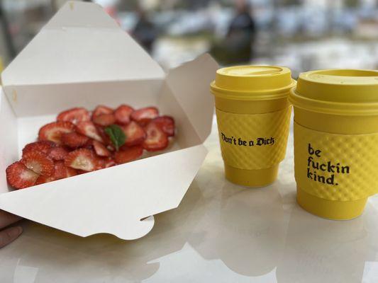 Golden Geisha, French Toast Latte, and Honey Strawberry Toast.