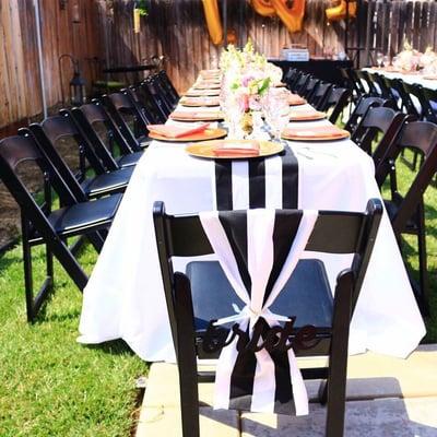 Book Our Black Resin Chairs For Your Next Event!