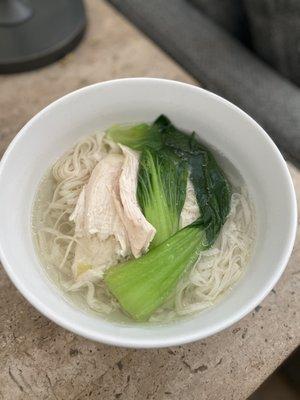 High quality whole chicken + organic ginger + Shanghai bok choy from Trader Joe's for AMAZING and clean chicken soup/stock ~