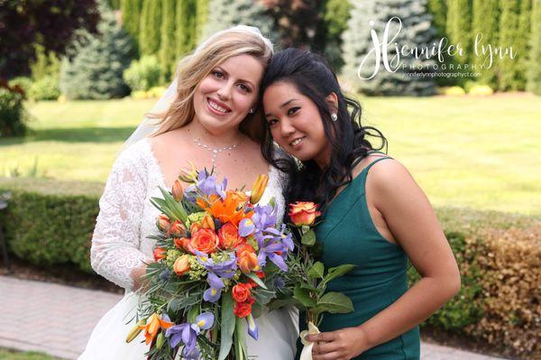 Beautiful Bride and Bridesmaid