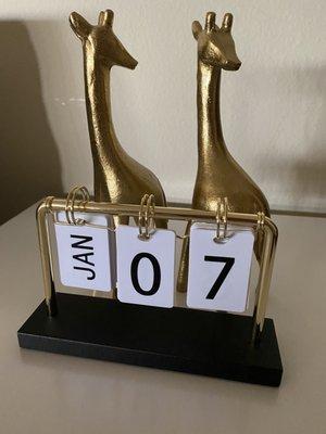 Giraffes & calendar