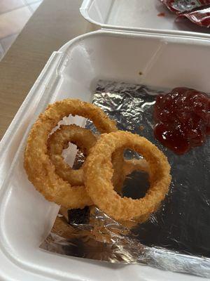 Only 3 onion rings?