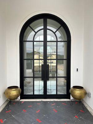 Infinity Iron 9-lite Round Top Double Door