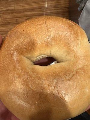 Hair baked into the bagel!