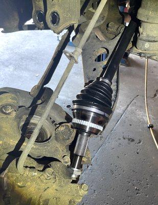 New axle replacement and alignment