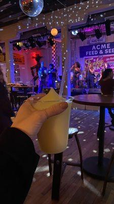 Can't beat moonshine frozen drinks and live music