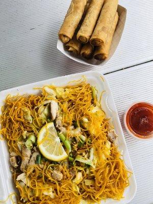 Pancit (small) and Lumpia (order of 6)