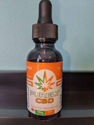 Premium Purely CBD 500 mg orange oil with 0 THC.