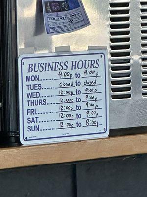 Business hours