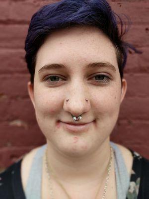 Fresh higher nostril piercings