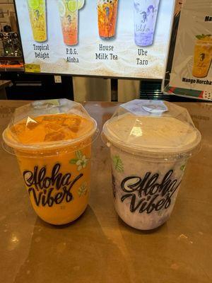 Thai tea & Ube Horchata