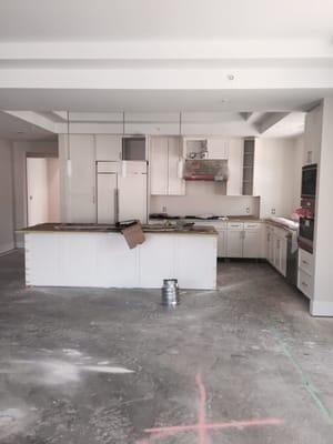 Middle of building custom kitchen