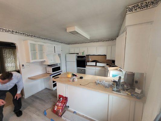 Painted cabinets white