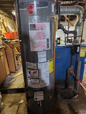 New hot water heater.