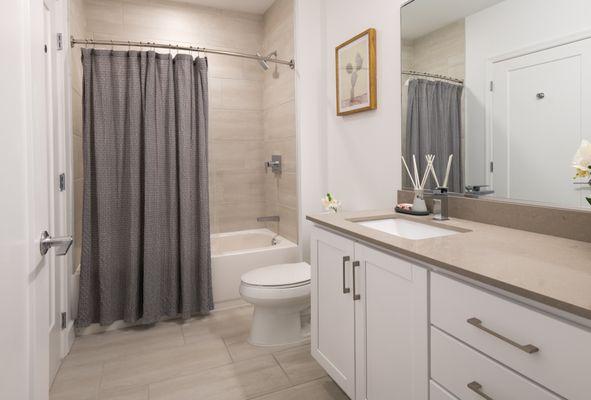 Spacious bathrooms to make mornings easy