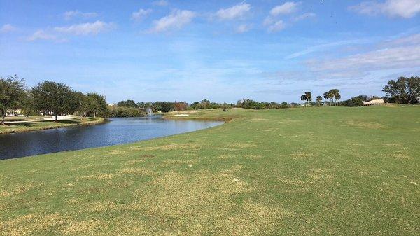 First par 5 on the front 9 of Baytree National.