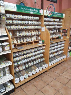 Lots of bulk items! Everything from slippery elm to organic thyme.