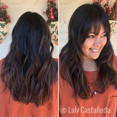 Subtle Balayage || Texture || Layered Haircut || By Laly Castañeda