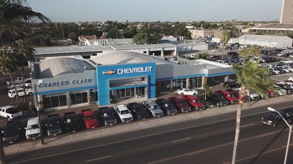 Clark Chevrolet storefront and lot