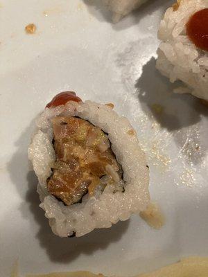 Sushi with fly